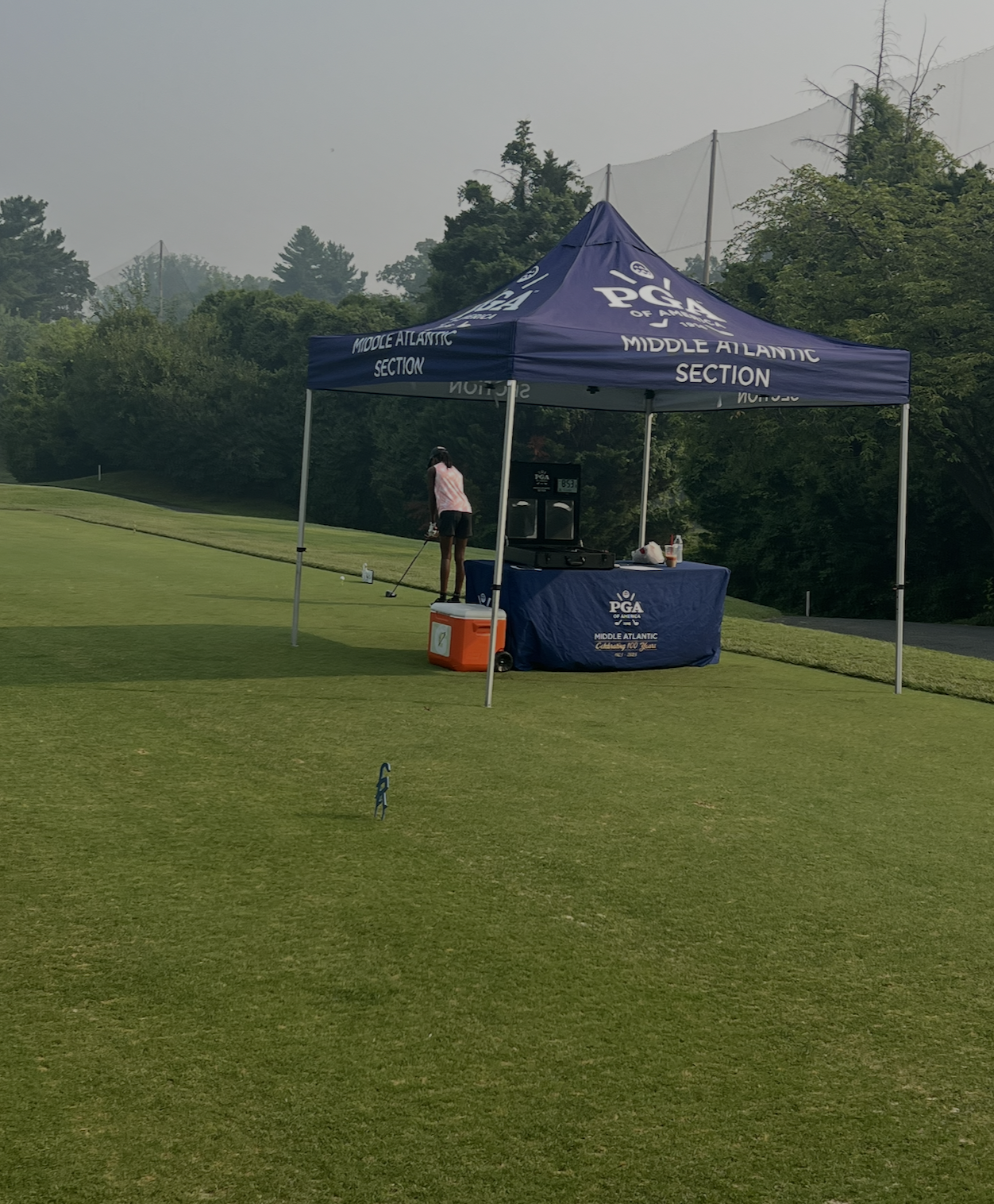 The PGA Middle Atlantic Section tent on the tee