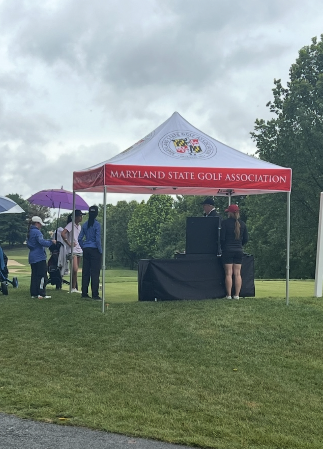 The Maryland State Golf Association tent at Lakewood