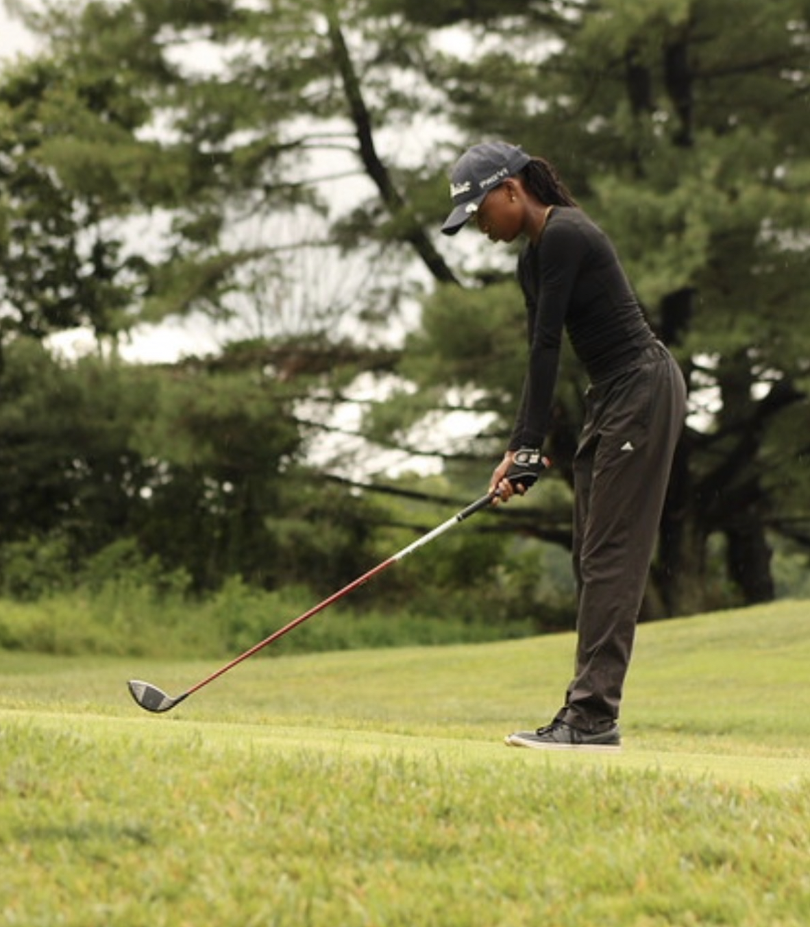 Setting up over the ball at Lakewood